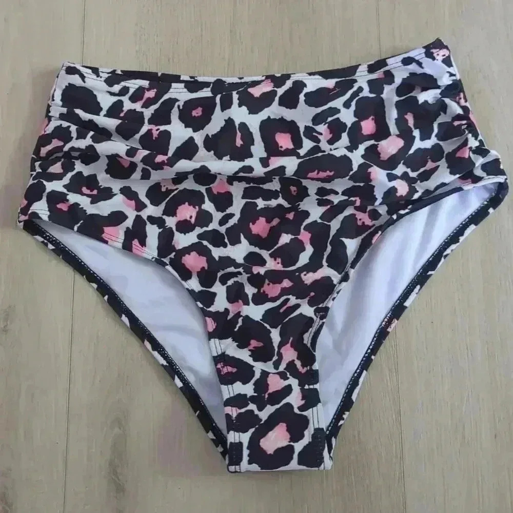 AMAZON | Women's Animal Print High-Cut Tummy  Control Bikini Bottoms